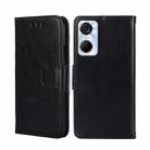 For Tecno Pop 6 Pro Crystal Texture Leather Phone Case(Black) - 1