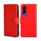 For Tecno Pova 4 Pro Crystal Texture Leather Phone Case(Red) - 1