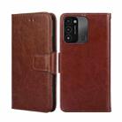 For Tecno Spark 8C Crystal Texture Leather Phone Case(Brown) - 1