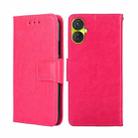 For Tecno Spark 9 Pro Crystal Texture Leather Phone Case(Rose Red) - 1