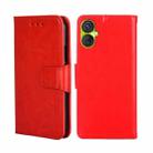 For Tecno Spark 9 Pro Crystal Texture Leather Phone Case(Red) - 1