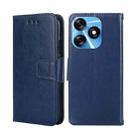 For Tecno Spark 10 4G Crystal Texture Leather Phone Case(Royal Blue) - 1