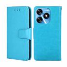 For Tecno Spark 10 4G Crystal Texture Leather Phone Case(Sky Blue) - 1