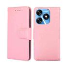 For Tecno Spark 10 4G Crystal Texture Leather Phone Case(Pink) - 1
