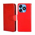 For Tecno Spark 10 4G Crystal Texture Leather Phone Case(Red) - 1