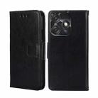 For Tecno Spark 10C Crystal Texture Leather Phone Case(Black) - 1