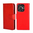 For Tecno Spark 10C Crystal Texture Leather Phone Case(Red) - 1