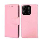 For Tecno Spark GO 2023 Crystal Texture Leather Phone Case(Pink) - 1