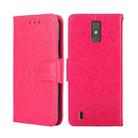 For ZTE Blade A32 Crystal Texture Leather Phone Case(Rose Red) - 1