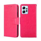 For Xiaomi Redmi Note 12 4G Global Crystal Texture Leather Phone Case(Rose Red) - 1