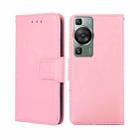For Huawei P60 / P60 Pro Crystal Texture Leather Phone Case(Pink) - 1