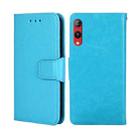 For Rakuten Hand 4G Crystal Texture Leather Phone Case(Sky Blue) - 1
