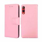 For Rakuten Hand 4G Crystal Texture Leather Phone Case(Pink) - 1