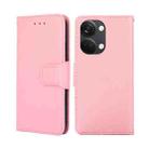 For OnePlus Ace 2V 5G Crystal Texture Leather Phone Case(Pink) - 1