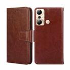 For Infinix Hot 20i Crystal Texture Leather Phone Case(Brown) - 1
