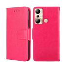 For Infinix Hot 20i Crystal Texture Leather Phone Case(Rose Red) - 1