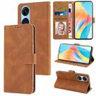 For OPPO A1 Pro 5G / Reno 8T 5G Fantasy Skin-feel Calfskin Texture Leather Phone Case(Brown) - 1