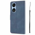 For OPPO A17 Global / A17k Fantasy Skin-feel Calfskin Texture Leather Phone Case(Blue) - 3