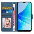 For OPPO A17 Global / A17k Fantasy Skin-feel Calfskin Texture Leather Phone Case(Blue) - 4