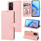 For OPPO A36 4G / A76 4G / A96 4G / Realme 9i 4G Fantasy Skin-feel Calfskin Texture Leather Phone Case(Pink) - 1