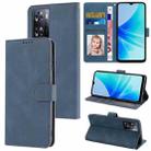 For OPPO A57 4G Global / A77 4G Global / A77s 4G/A57s 4G/A57e 4G/OnePlus Nord N20 SE 4G Global Fantasy Skin-feel Calfskin Texture Leather Phone Case(Blue) - 1