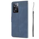 For OPPO A57 4G Global / A77 4G Global / A77s 4G/A57s 4G/A57e 4G/OnePlus Nord N20 SE 4G Global Fantasy Skin-feel Calfskin Texture Leather Phone Case(Blue) - 3