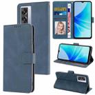 For OPPO A57 5G 2022 / A77 5G / A97 5G / Realme Q5i / V23 / Narzo 50 / OnePlus Nord N300 Fantasy Skin-feel Calfskin Texture Leather Phone Case(Blue) - 1