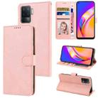 For OPPO A94 4G / F19 Pro / Reno5 F / Reno5 Lite Fantasy Skin-feel Calfskin Texture Leather Phone Case(Pink) - 1