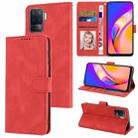 For OPPO A94 4G / F19 Pro / Reno5 F / Reno5 Lite Fantasy Skin-feel Calfskin Texture Leather Phone Case(Red) - 1