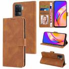 For OPPO A94 4G / F19 Pro / Reno5 F / Reno5 Lite Fantasy Skin-feel Calfskin Texture Leather Phone Case(Brown) - 1