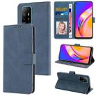 For OPPO A94 5G / Reno5 Z / F19 Pro+ Fantasy Skin-feel Calfskin Texture Leather Phone Case(Blue) - 1