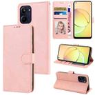 For Realme 10 4G Fantasy Skin-feel Calfskin Texture Leather Phone Case(Pink) - 1