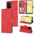 For Realme 10 4G Fantasy Skin-feel Calfskin Texture Leather Phone Case(Red) - 1