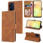 For Realme 10 4G Fantasy Skin-feel Calfskin Texture Leather Phone Case(Brown) - 1