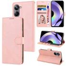 For Realme 10 Pro 5G Fantasy Skin-feel Calfskin Texture Leather Phone Case(Pink) - 1