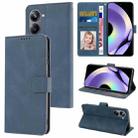 For Realme 10 Pro 5G Fantasy Skin-feel Calfskin Texture Leather Phone Case(Blue) - 1