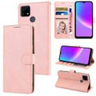 For Realme C25 / C15 / C12 Fantasy Skin-feel Calfskin Texture Leather Phone Case(Pink) - 1