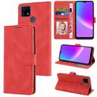 For Realme C25 / C15 / C12 Fantasy Skin-feel Calfskin Texture Leather Phone Case(Red) - 1