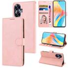 For Realme C55 4G Global Fantasy Skin-feel Calfskin Texture Leather Phone Case(Pink) - 1