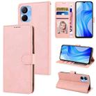 For Realme V20 5G / Q5x 5G / 9i 5G / 10 5G / 10s 5G Fantasy Skin-feel Calfskin Texture Leather Phone Case(Pink) - 1