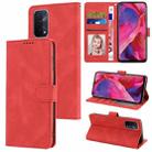 For OPPO  A54 5G / A74 5G / A93 5G / OnePlus Nord N200 5G Fantasy Skin-feel Calfskin Texture Leather Phone Case(Red) - 1