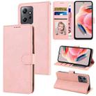 For Xiaomi Redmi Note 12 4G Global Fantasy Skin-feel Calfskin Texture Leather Phone Case(Pink) - 1