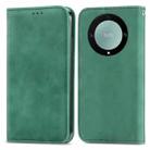 For Honor Magic5 Lite Retro Skin Feel Magnetic Leather Phone Case(Green) - 1