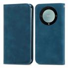 For Honor Magic5 Lite Retro Skin Feel Magnetic Leather Phone Case(Blue) - 1