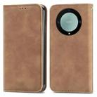 For Honor Magic5 Lite Retro Skin Feel Magnetic Leather Phone Case(Brown) - 1