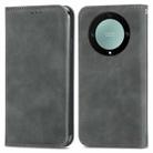 For Honor Magic5 Lite Retro Skin Feel Magnetic Leather Phone Case(Grey) - 1