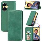 For Realme C55 Retro Skin Feel Magnetic Leather Phone Case(Green) - 1