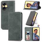 For Realme C55 Retro Skin Feel Magnetic Leather Phone Case(Grey) - 1