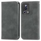 For Xiaomi 13 Lite Retro Skin Feel Magnetic Leather Phone Case(Grey) - 1