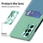 For Samsung Galaxy Note20 Ultra Two-Color Invisible Lens Holder Phone Case(Mint Green+Blue) - 4
